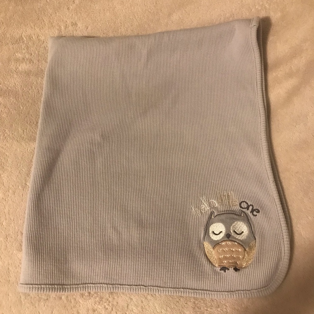 Just Born Blue Owl Baby Blanket